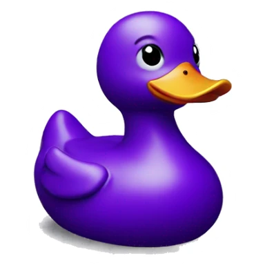 Purple rubber duck sticker