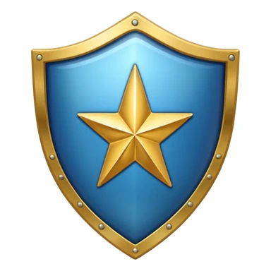 a shield with a star in it sticker