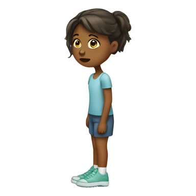 Girl with sore foot sticker