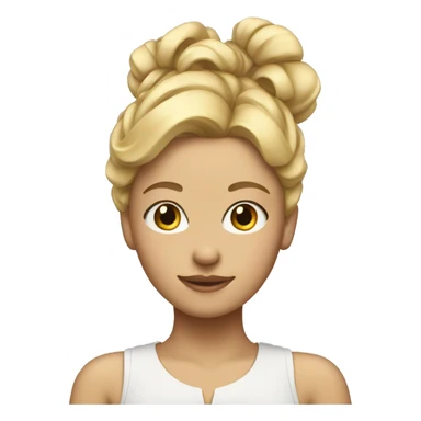 blonde girl with hairstyle in two bunches on her head sticker