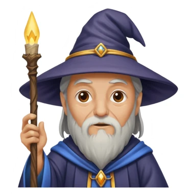 old wizard casting spells sticker