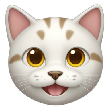 A cat With a huge smiling face sticker