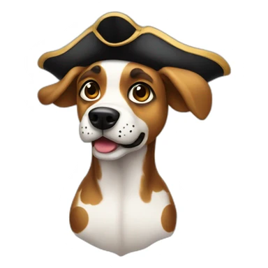 Black spots pirate dog sticker