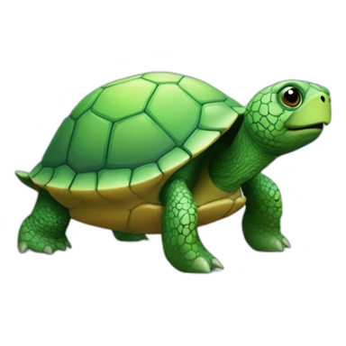 Turtle with a green egg on it'sback sticker