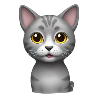 cat with grey fur sticker