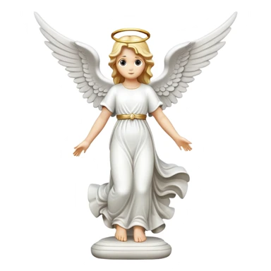 angel in stone flying sticker