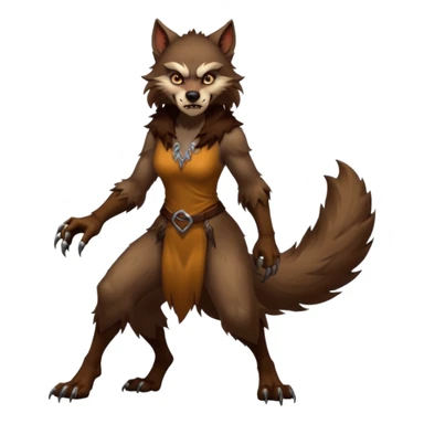 Female wherewolf full body sticker