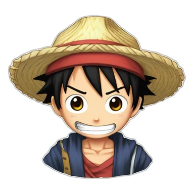 luffy in gear five sticker