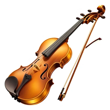 Cinematic Realistic Violin, rich polished wood with delicate curves, strings stretching tautly, fine dust particles catching the golden stage light, glowing with an elegant and timeless charm. sticker