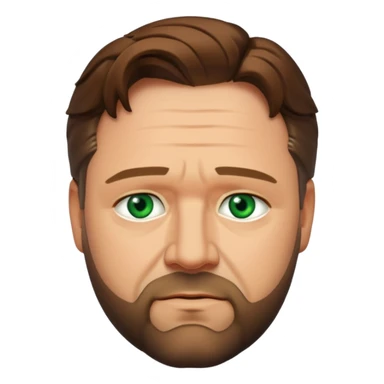 Russell Crowe with green eyes sticker