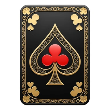 Create emoji for ace card by clubs logo sticker