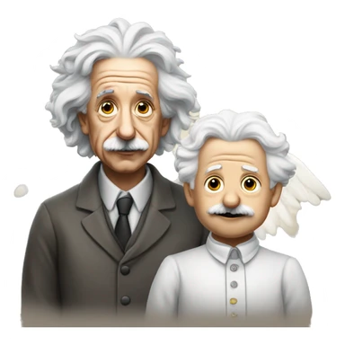 Albert Einstein and the angel sticker