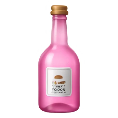 pink white alcohol bottle  sticker
