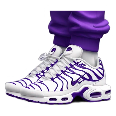nike air max tn plus white and purple sticker