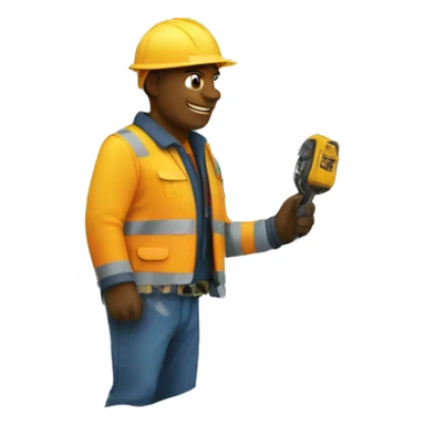 Electrical lineman working in snow sticker