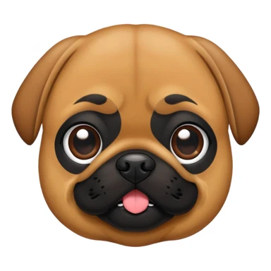 Puggle in Brown wird Black Face sticker