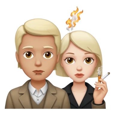 smoking with someone sticker