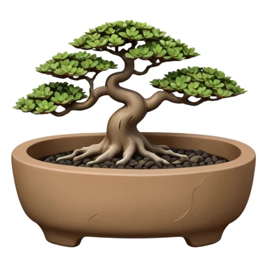 Shohin Shallow dark Flintstone’s bonsai pot only  sticker