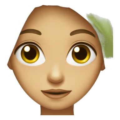 fille yeux vert et cheveux marrons sticker