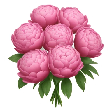 a bouquet of pionies sticker