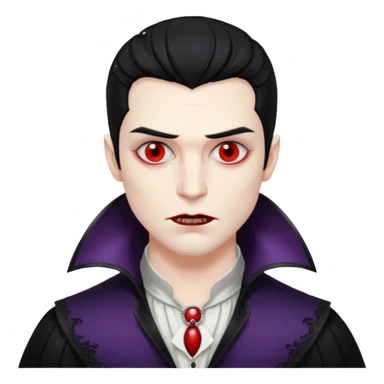 half man half vamp mirrored sticker