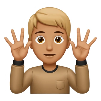 🤷🏻‍♂️ 6 in left hand and 7 in the right hand sticker