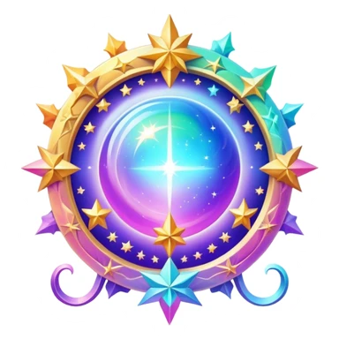 Epic divine legendary celestial complex detailed iridescent gradients aesthetic-scenery-Decorations sticker