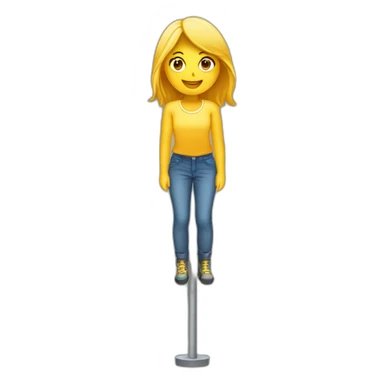 Fille sur un lampadaire sticker