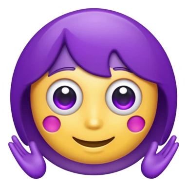 shiny purple text saying "ME" sticker