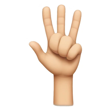 I want a hand emoji with thumb and ring finger out while others are closed sticker