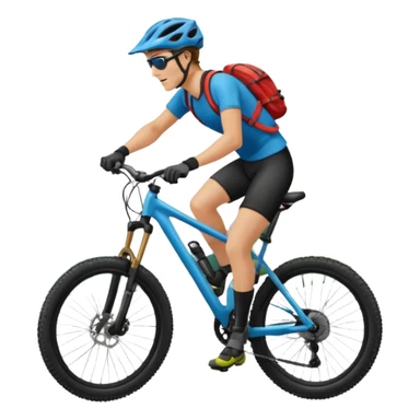 Bicicleta Mtb, ciclista montado, montaña sticker