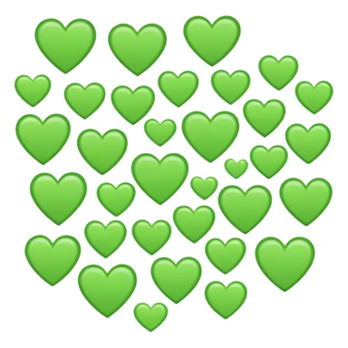 hopoee and green hearts background sticker