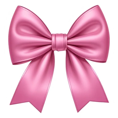 pink satin bow sticker