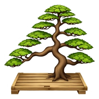 standing slanted Plant bonsai rack made from the wood of old oak pallets  sticker