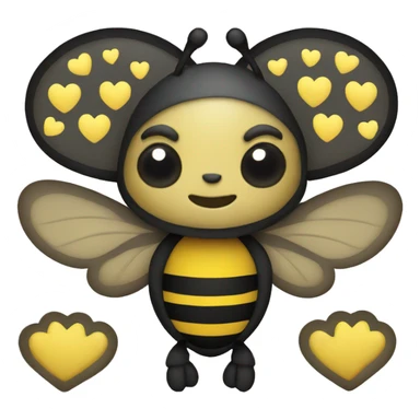 bumblebee with hearts  sticker