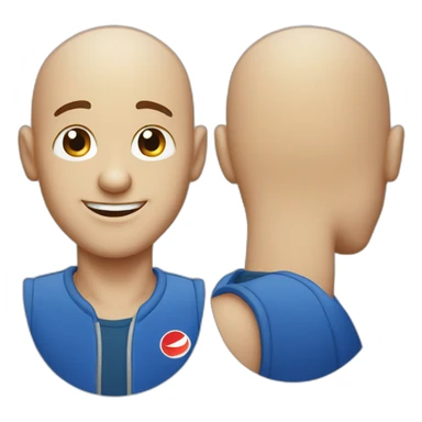 bald man with thumsup and wink sticker