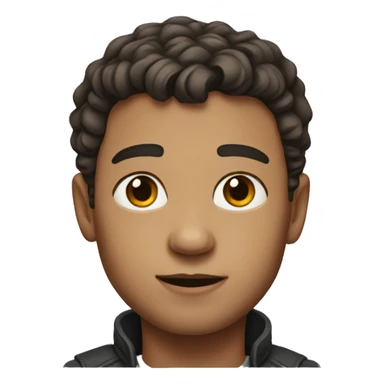 realistic portrait of solo boy sticker