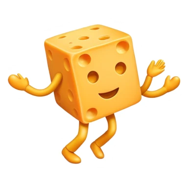 A block of cheese dancing sticker
