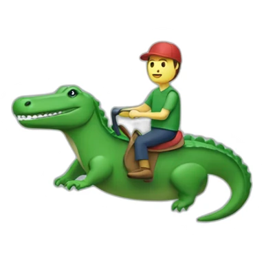 Guy using lacoste riding in crocodile sticker