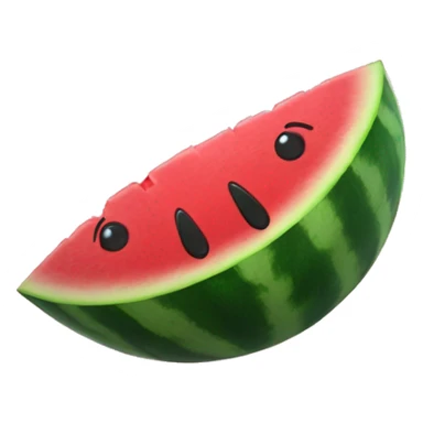 Watermelon with heart eyes sticker