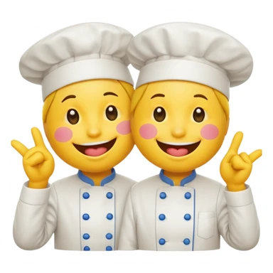 Yellow smiley chefs kiss sticker