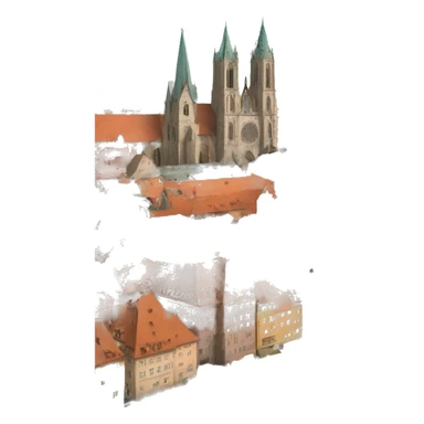 middle european city  sticker