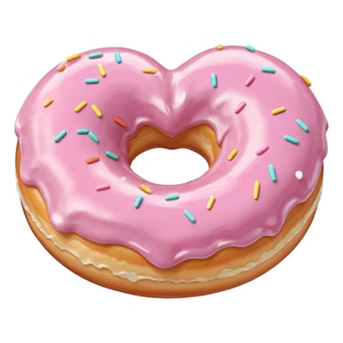 pastel heart with a soft pastel donut sticker
