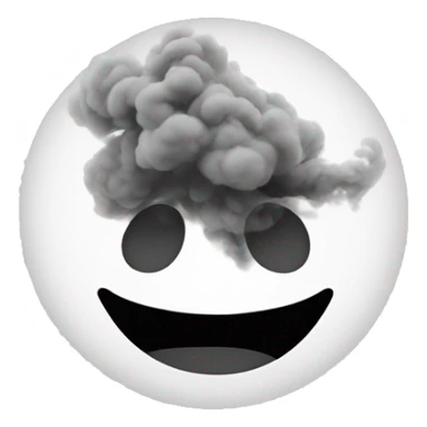 Round circle of smoke sticker