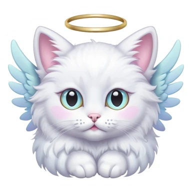 pastel angel cat with three eyes sticker