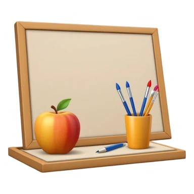 Artist Canvas, still life, realistic, 3D rendering sticker