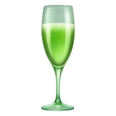 green champagne glass sticker