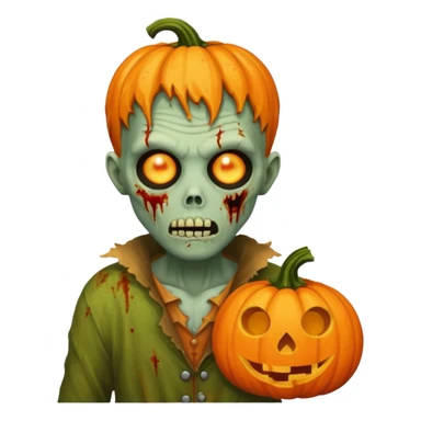 zombie with pumpkin sticker