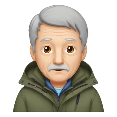 old Man in parka sticker