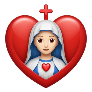 Catholicmary heart sticker